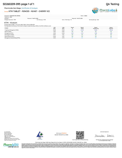 CHERRY ICY (DYE-FREE) - TOTAL ALKS 40.23MG (37.57MG 7-OH)
