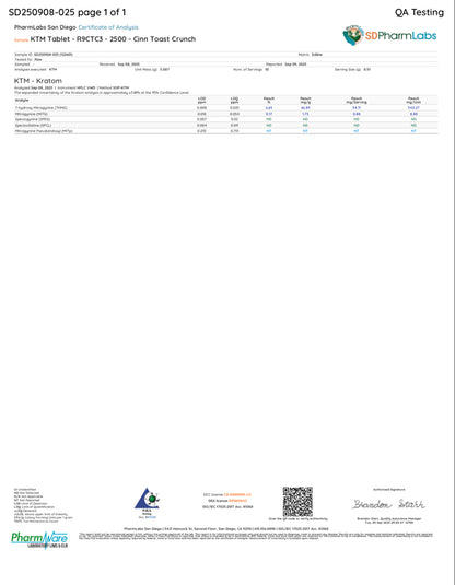 CINNAMON TOAST CRUNCHIES (DYE-FREE) - TOTAL ALKS 35.8MG (34.1MG 7-OH)