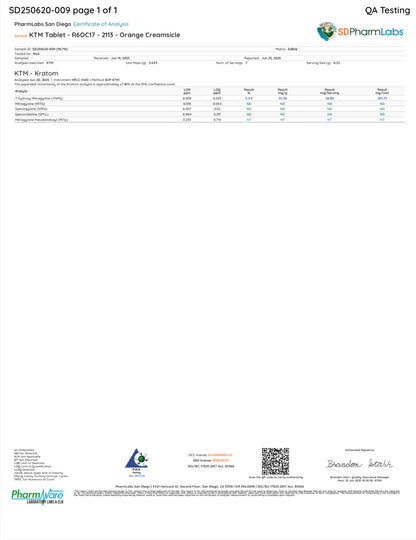 ORANGE DREAMSICLE (DYE-FREE) -  TOTAL ALKS 21.4MG (21MG 7-OH)