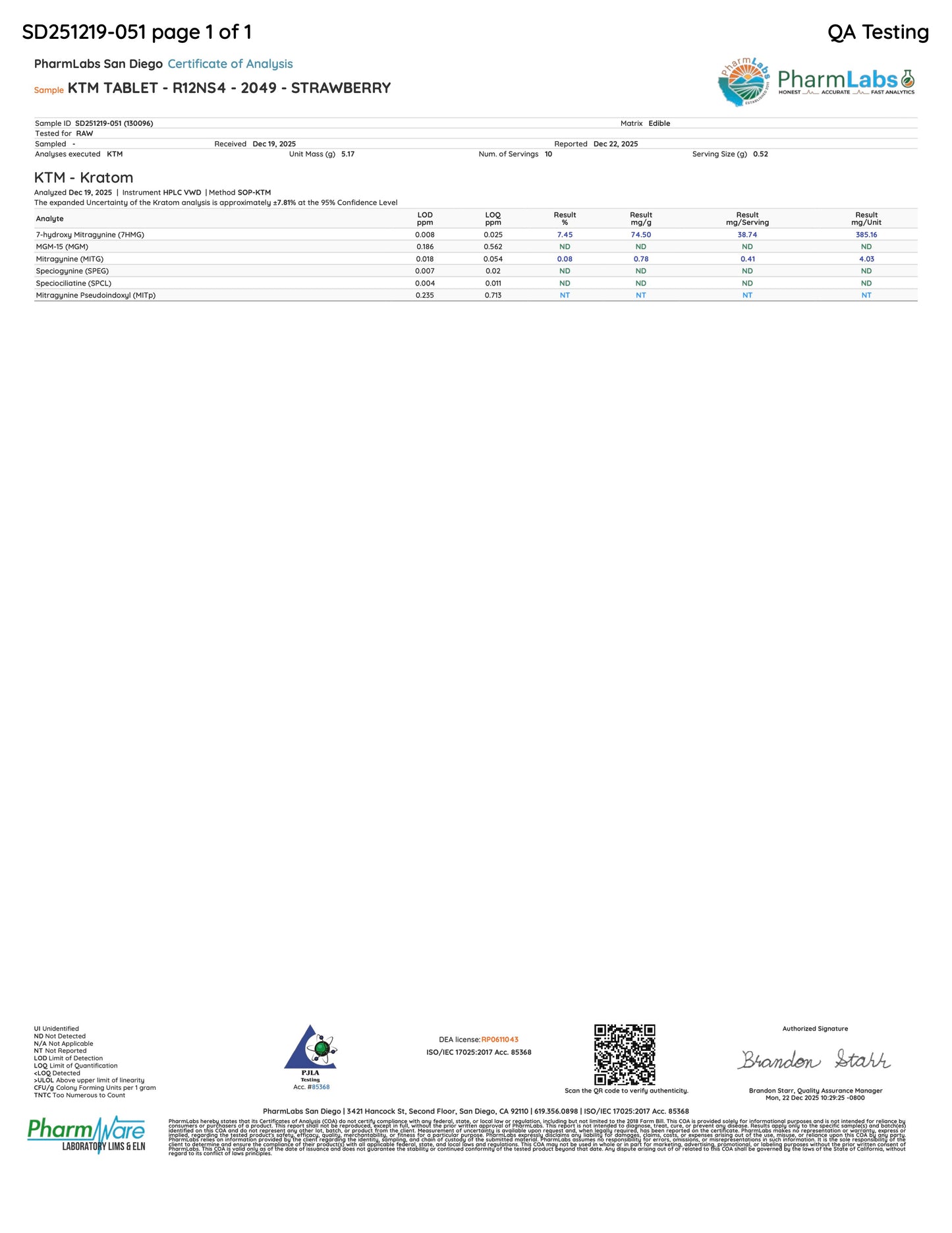 STRAWBERRY SNACKS (DYE-FREE) - TOTAL ALKS 29.1MG (28MG 7-OH)