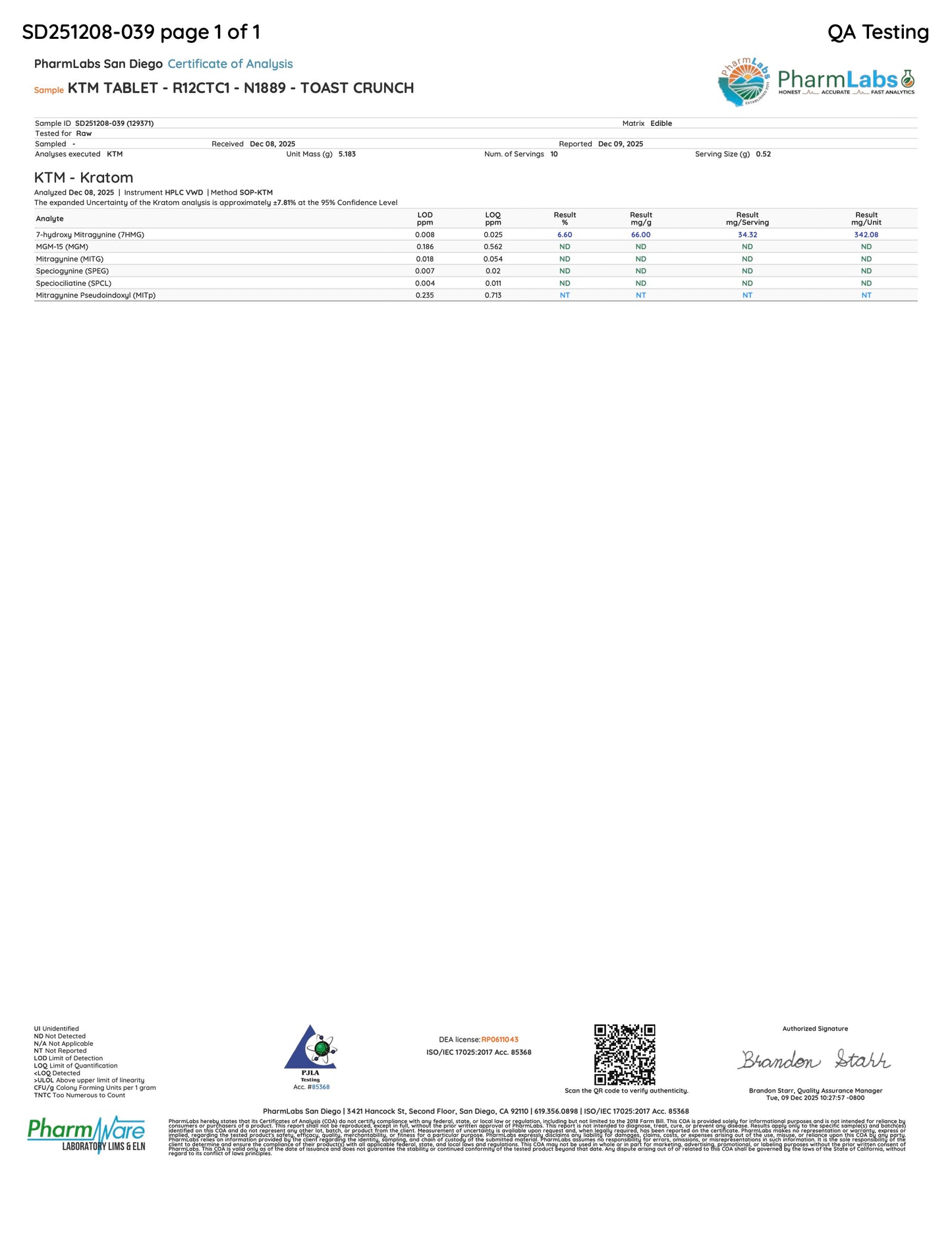 CINNAMON TOAST CRUNCHIES (DYE-FREE) - TOTAL ALKS 35.8MG (34.1MG 7-OH)