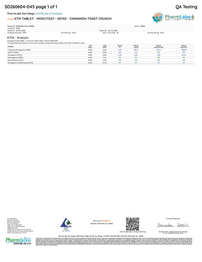 CINNAMON TOAST CRUNCHIES (DYE-FREE) - TOTAL ALKS 35.8MG (34.1MG 7-OH)