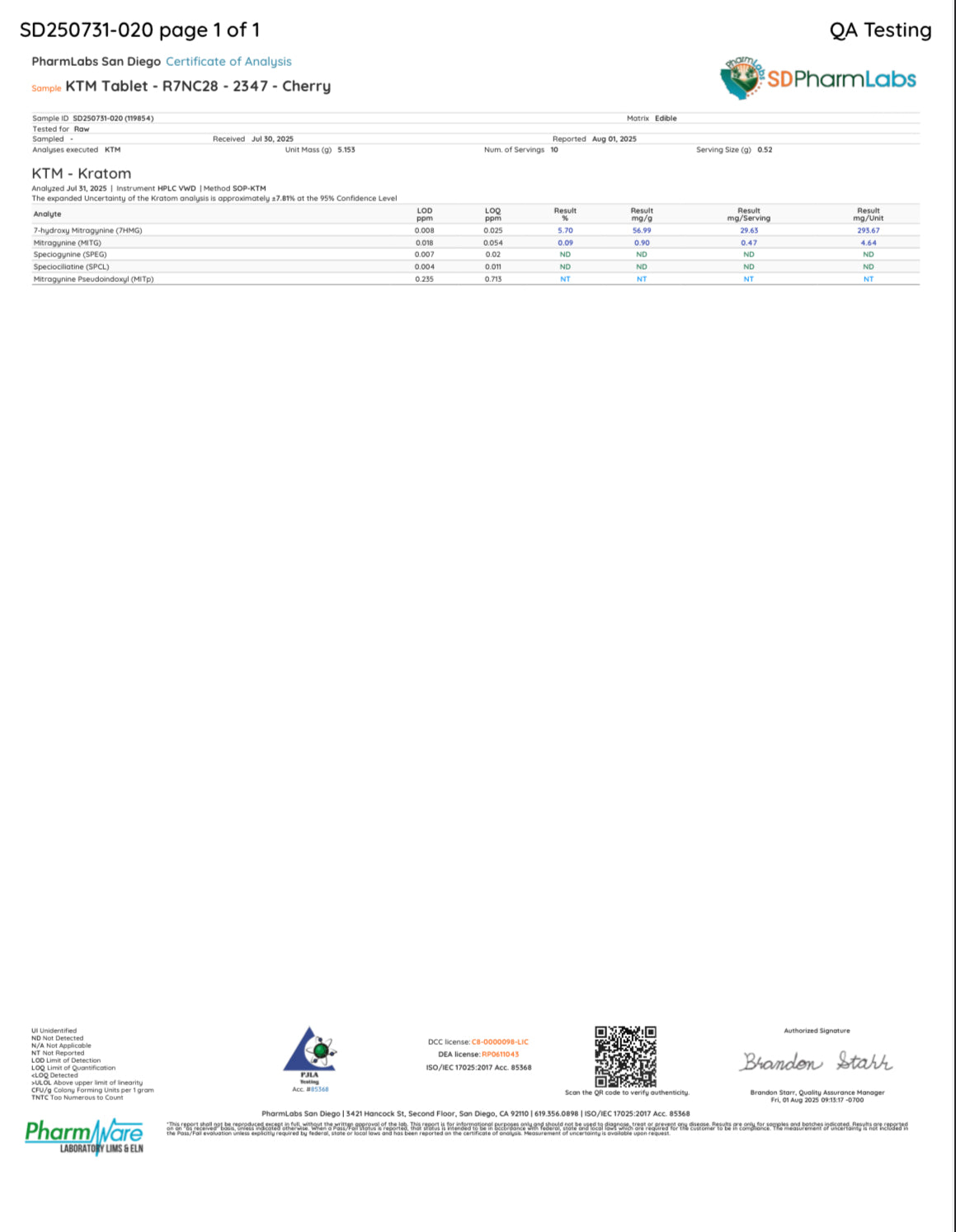 CHERRY ICY (DYE-FREE) - TOTAL ALKS 40.23MG (37.57MG 7-OH)