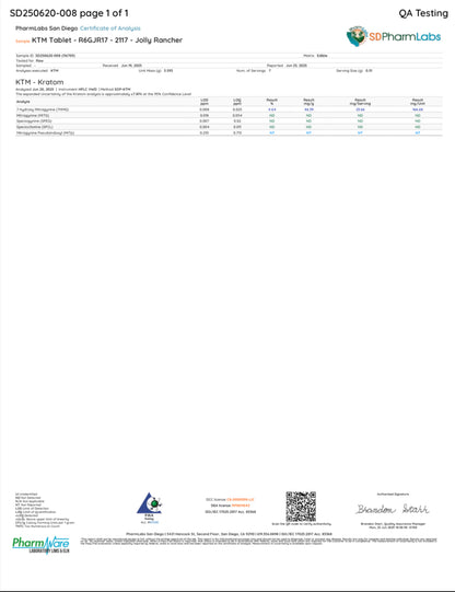 JOLLY GREEN APPLE (DYE-FREE) - TOTAL ALKS 21.7MG (21MG 7-OH)