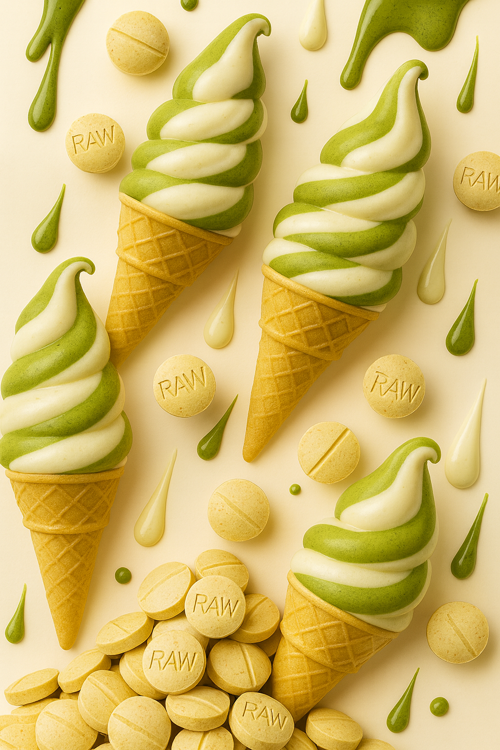 MATCHA VANILLA CREAM -  TOTAL ALKS 49.8MG (23.7MG 7-OH/21.1MG MIT)