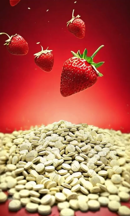 STRAWBERRY SNACKS (DYE-FREE) - TOTAL ALKS 29.1MG (28MG 7-OH)