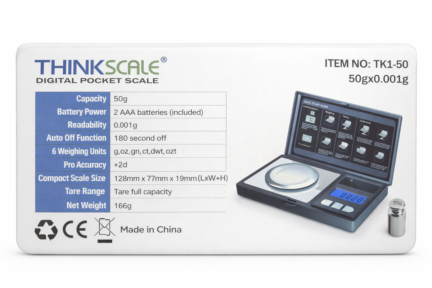 0.001G MILLIGRAM SCALE KIT
