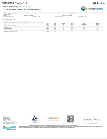 STRAWBERRY SNACKS (DYE-FREE) - TOTAL ALKS 29.1MG (28MG 7-OH)